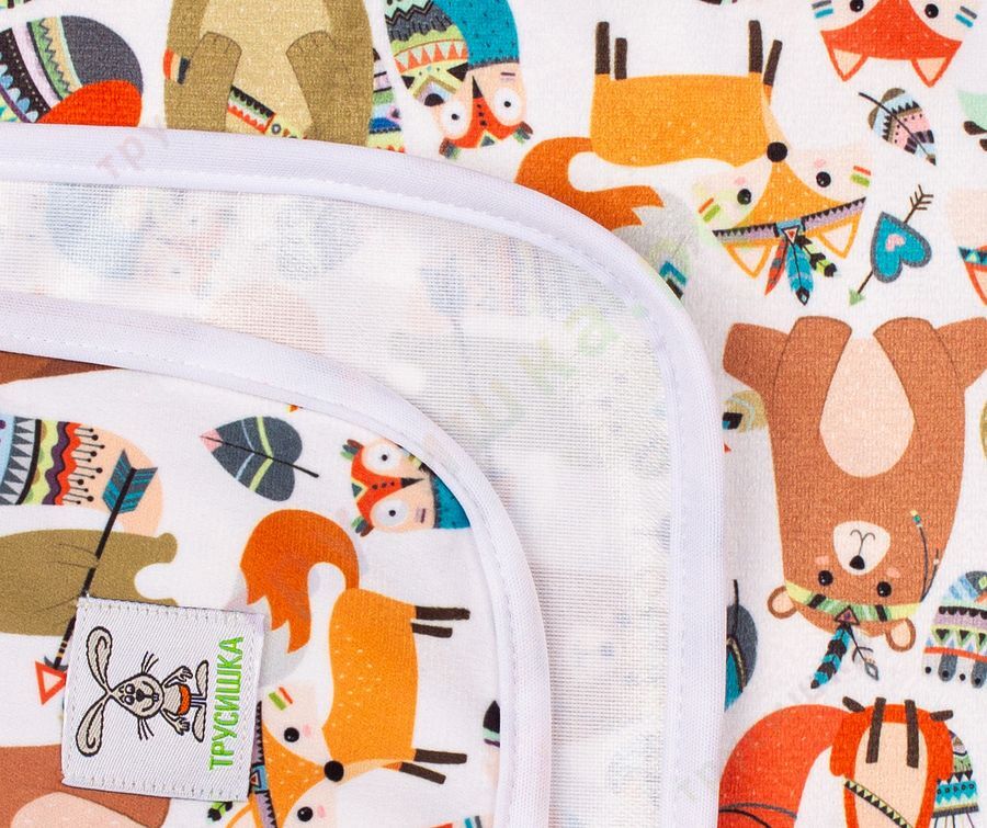 Непромокаемая пеленка Звери-индейцы 74*74