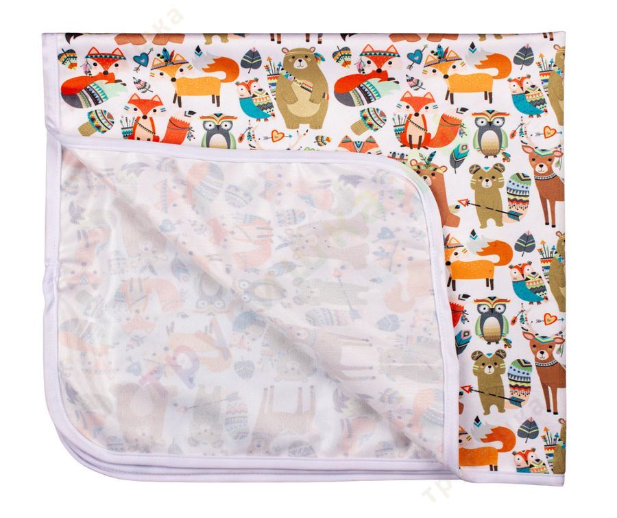 Непромокаемая пеленка Звери-индейцы 74*74