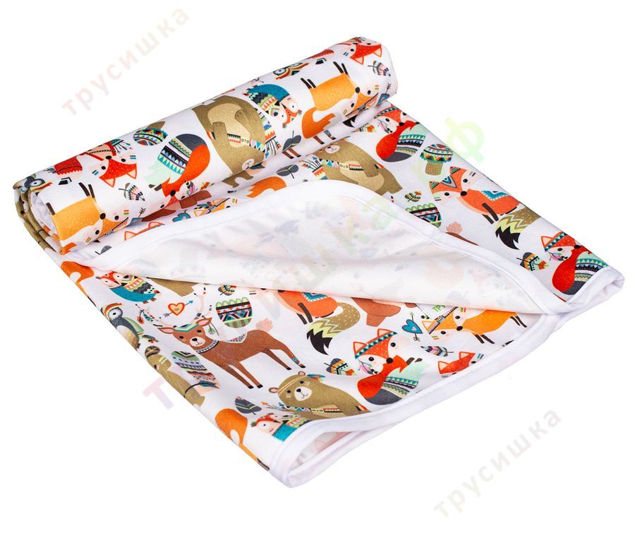 Непромокаемая пеленка Звери-индейцы 74*74