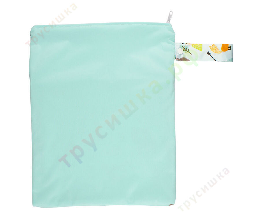 Непромокаемая сумочка Лиса и медведь/Мятный