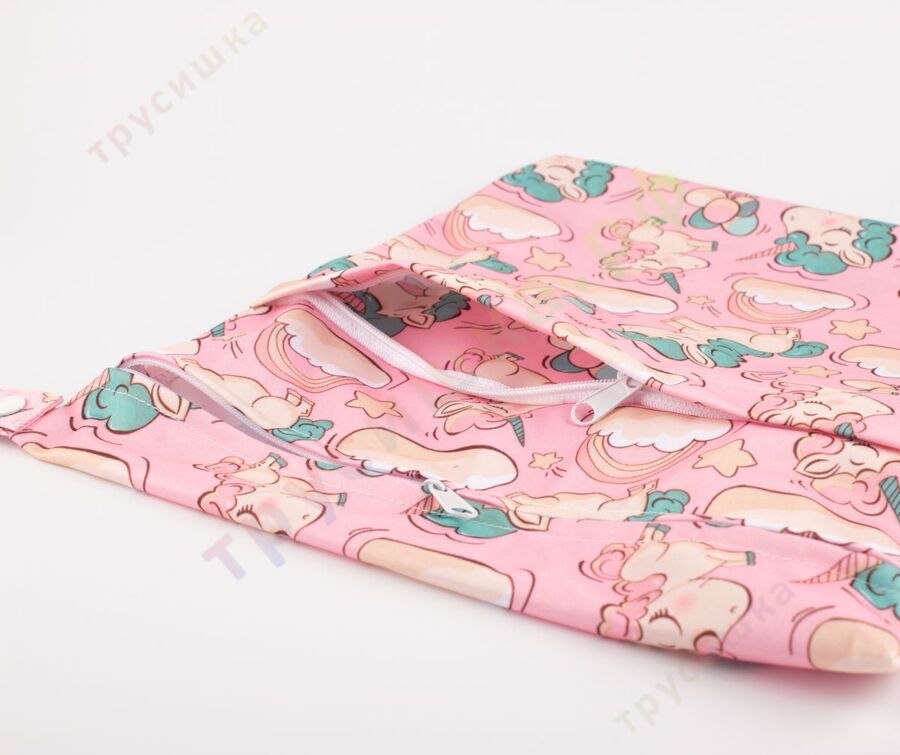 Непромокаемая сумочка Розовый единорог