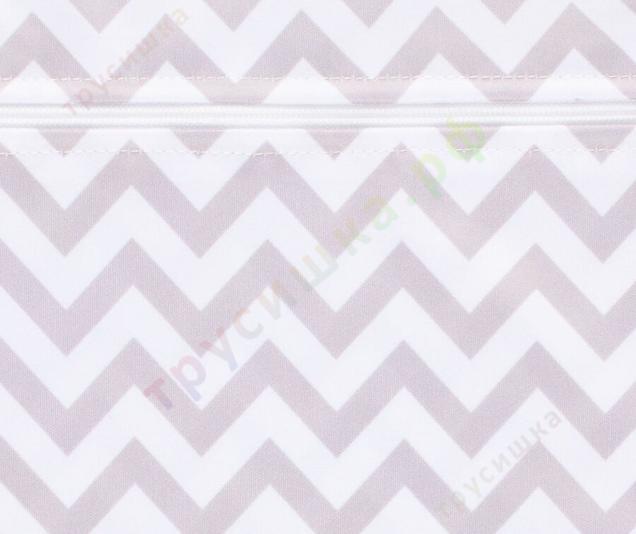 Непромокаемая сумочка Серый зигзаг (классика)