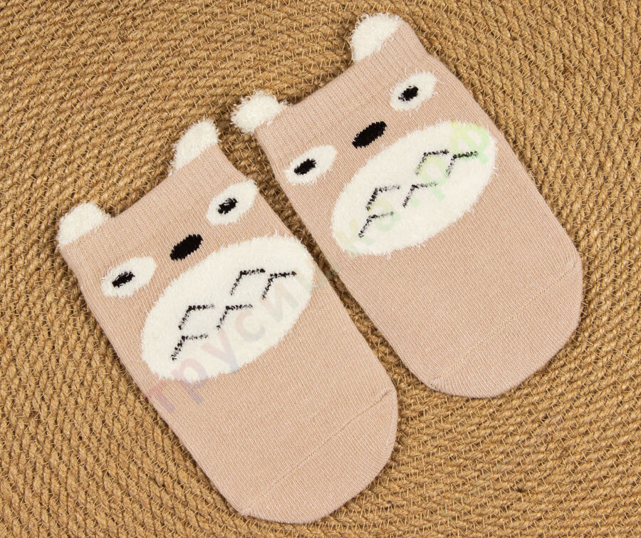 Носочки объемные Бежевый Тоторо