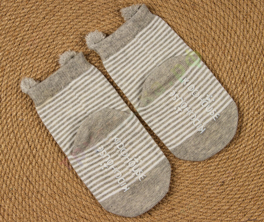 Носочки объемные Панда на сером