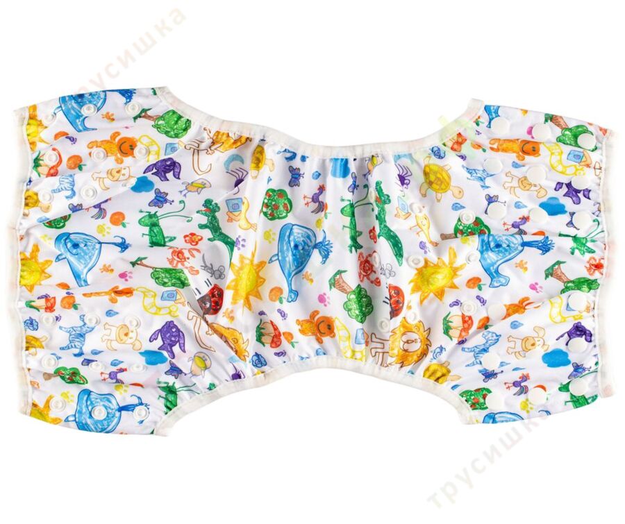 Подгузник для плавания Нарисованные звери