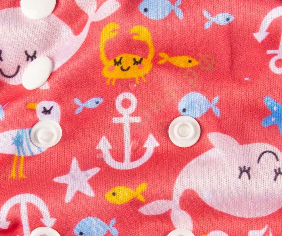 Подгузник для плавания Розовые киты