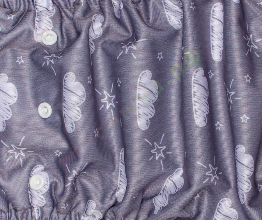 Подгузники-трусики Трусишка Облака на сером