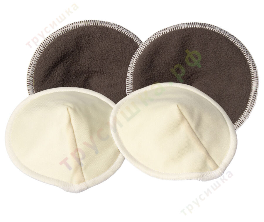 Прокладки для груди Эрго Молочные (бамбук-уголь), 4 шт.