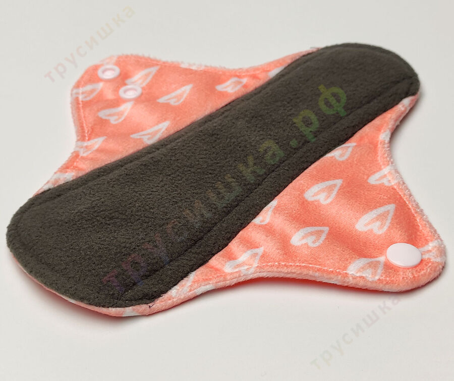 Прокладки ежедневные Эрго Белые сердечки (плюш) бамбук-уголь