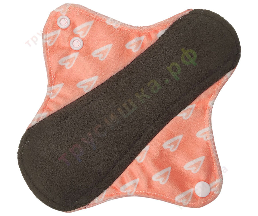 Прокладки ежедневные Эрго Белые сердечки (плюш) бамбук-уголь