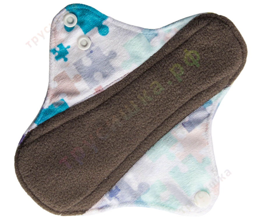 Прокладки ежедневные Эрго Пазлы (плюш) бамбук-уголь