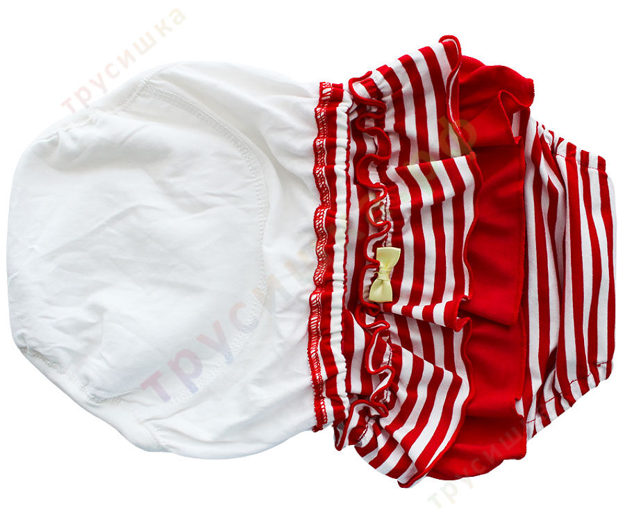 Трусики-юбочка Nishimatsu Красные полосы