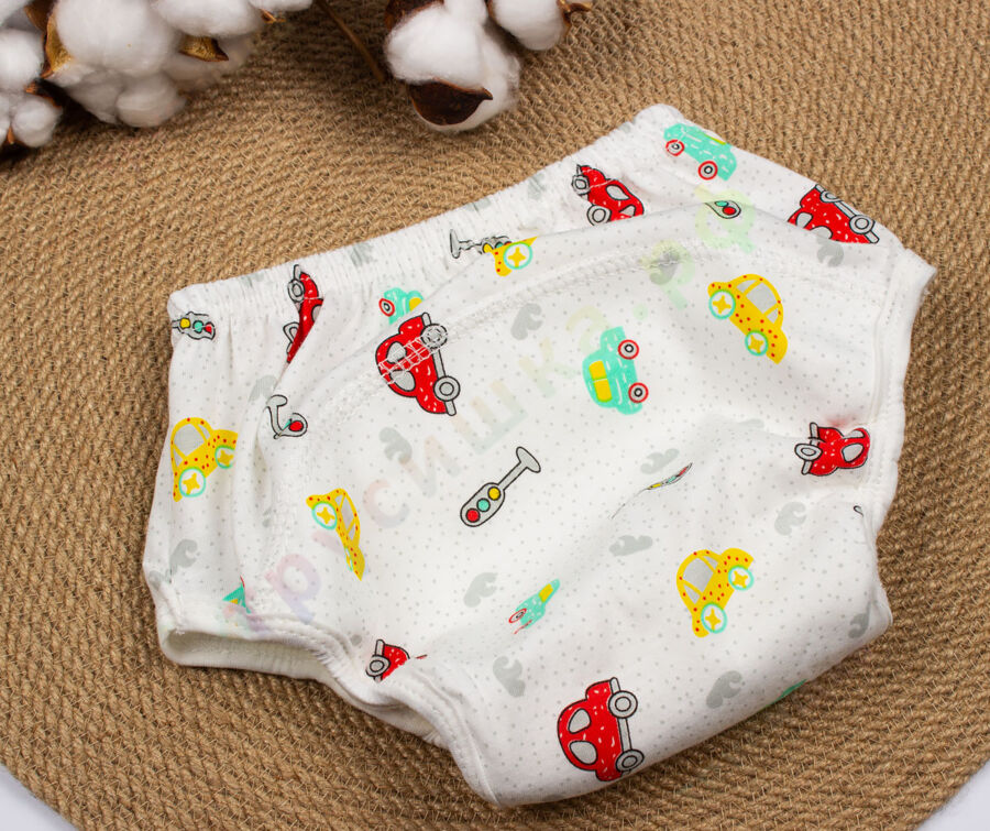 Трусики Sassy Машинки Маяк Голубые динозавры (комплект 3 шт)