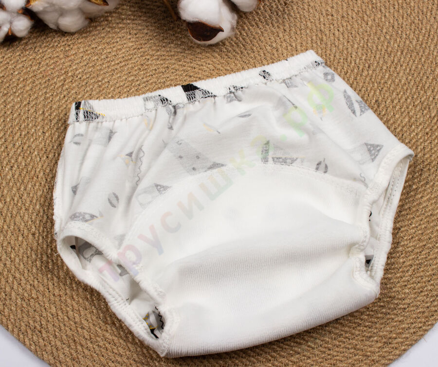 Трусики Sassy Машинки Маяк Голубые динозавры (комплект 3 шт)