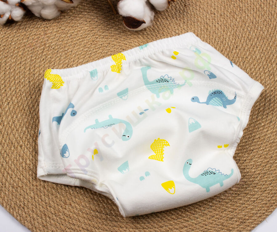 Трусики Sassy Машинки Маяк Голубые динозавры (комплект 3 шт)