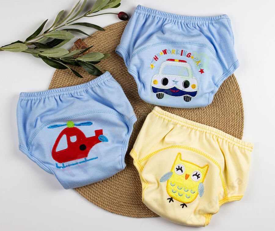 Трусики Sassy Вертолет Полиция Сова (комплект 3 шт)