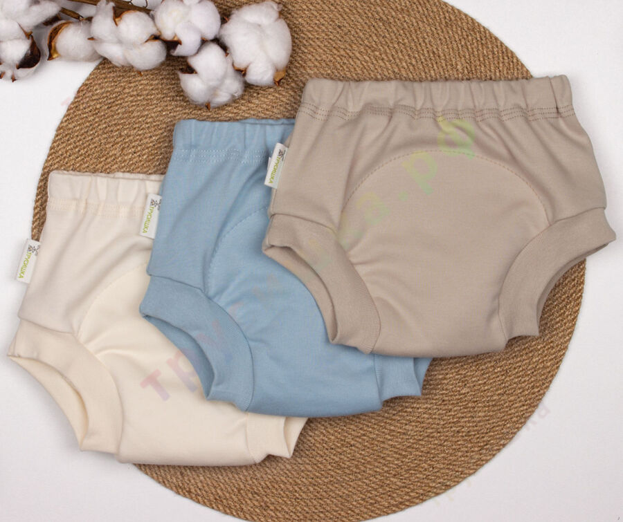 Трусики Трусишка Fly Сливки незабудка кофе (комплект 3 шт)