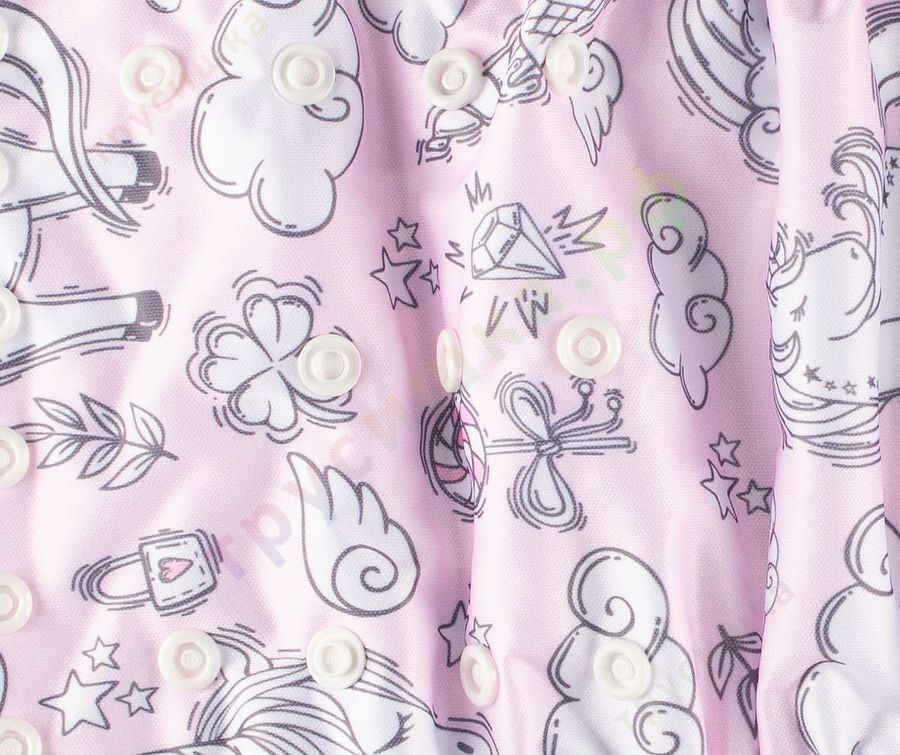 Трусишка Бортики Единорог на розовом (микрозамша)