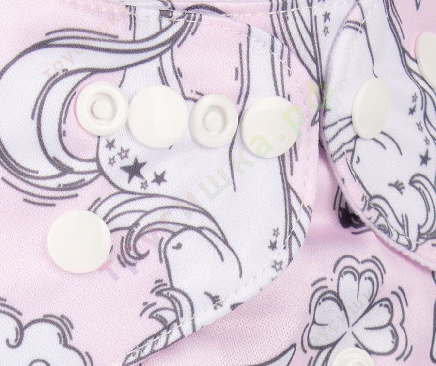 Трусишка Бортики Единорог на розовом (микрозамша)