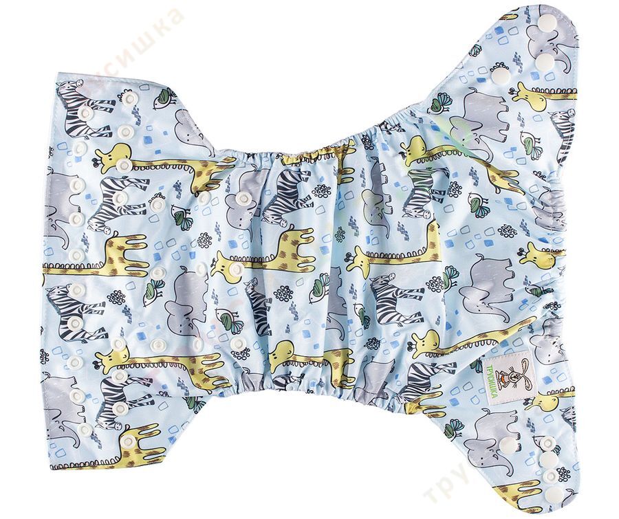 Трусишка Бортики Голубая африка (микрозамша)