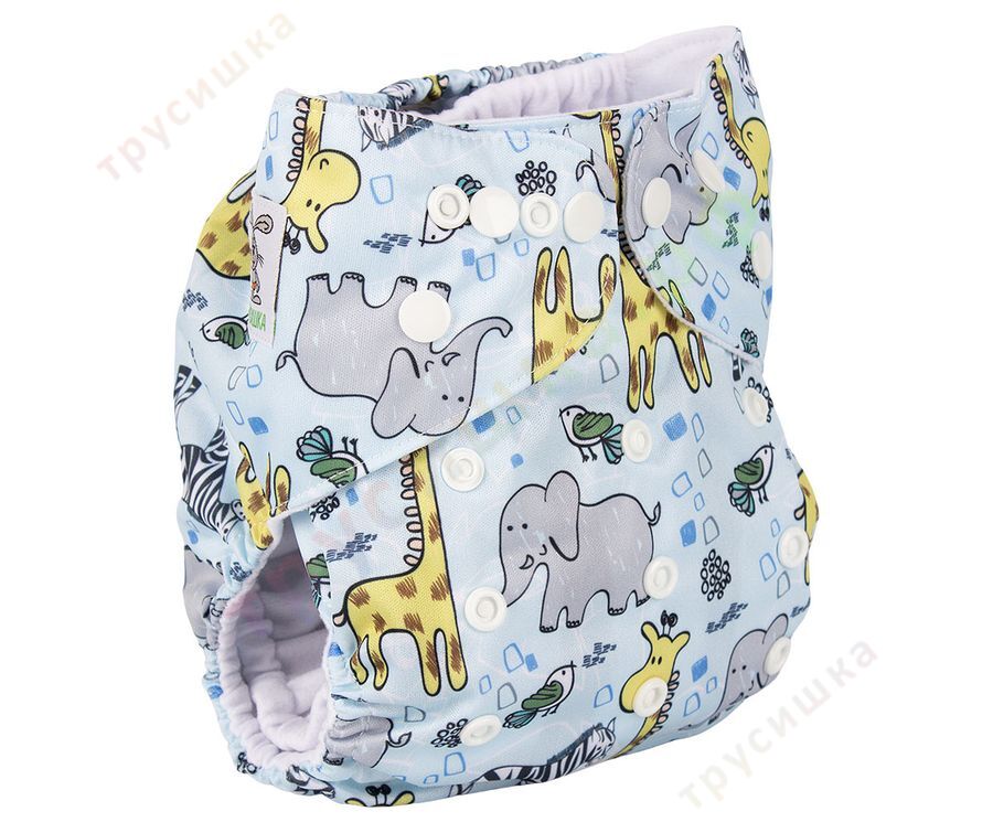 Трусишка Бортики Голубая африка (микрозамша)