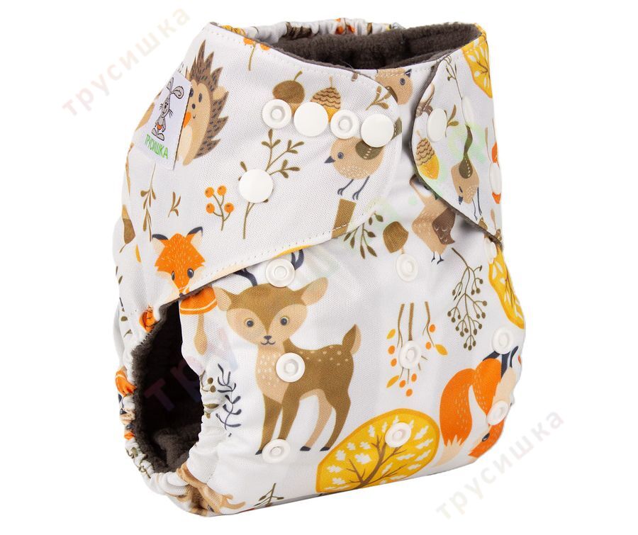 Трусишка Бортики Лесные зверята (бамбук-уголь)