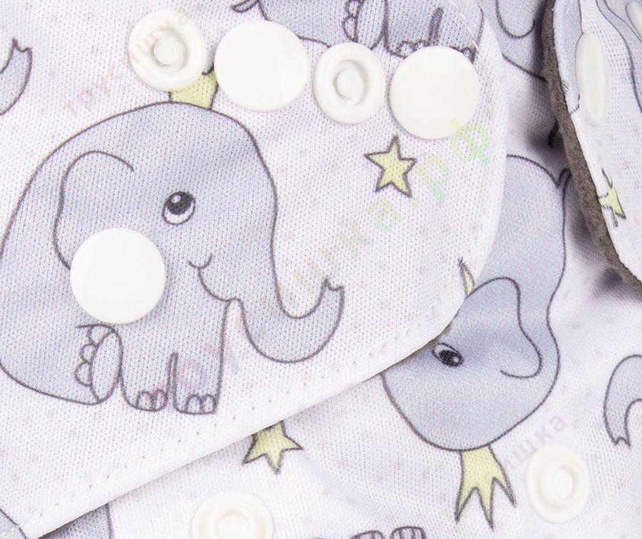 Трусишка Бортики Слоник в короне (бамбук-уголь)