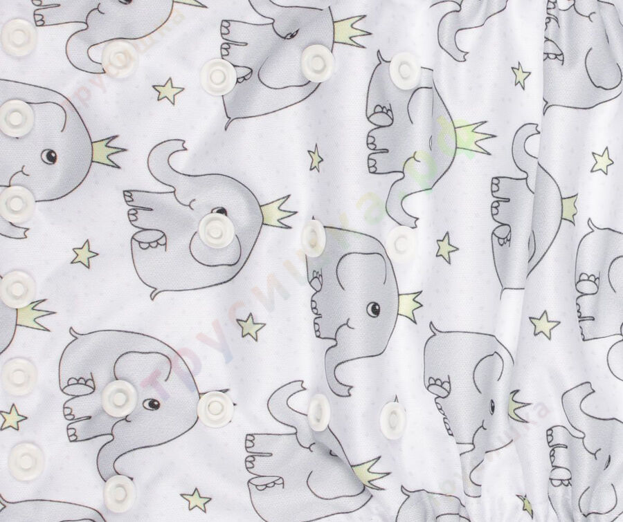 Трусишка Бортики Слоник в короне (микрозамша)