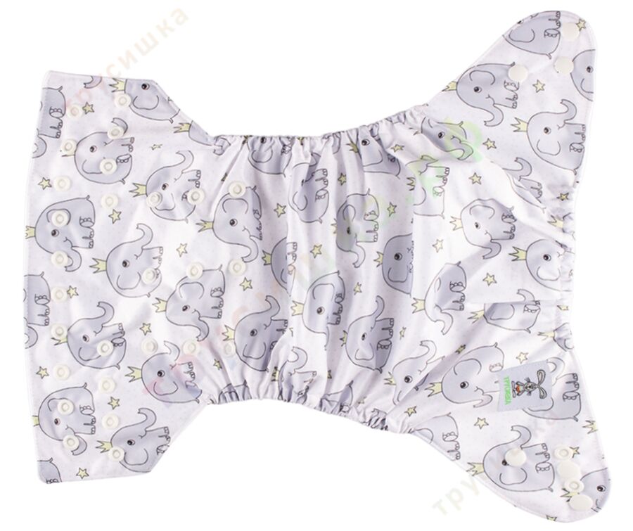 Трусишка Бортики Слоник в короне (микрозамша)