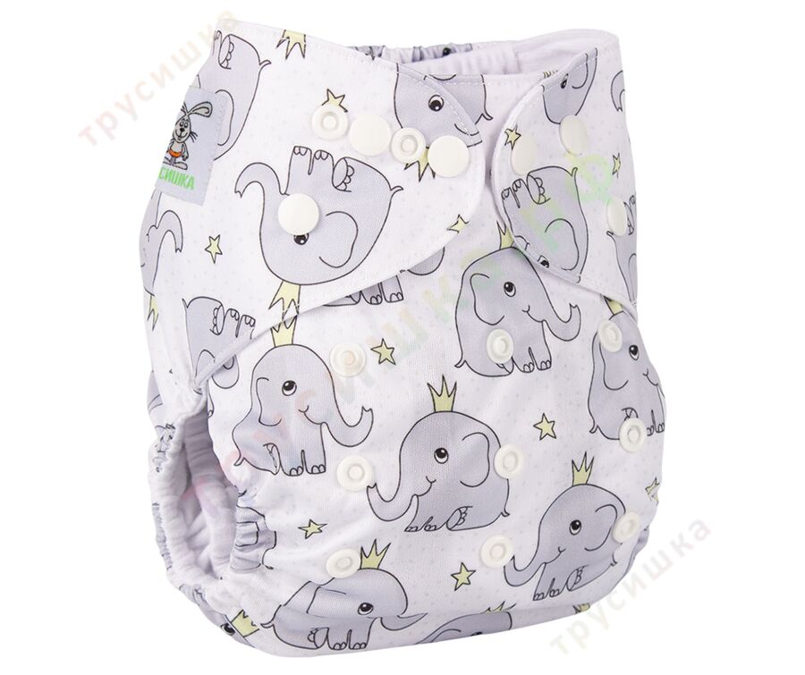 Трусишка Бортики Слоник в короне (микрозамша)