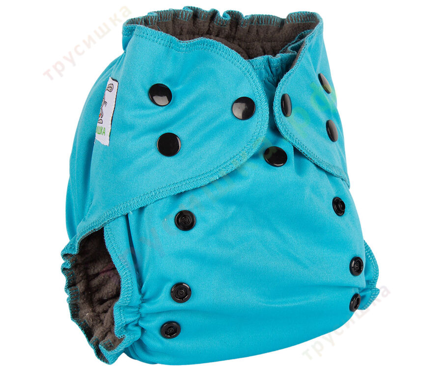 Трусишка Элит Голубой + вкладыш (5 слоев бамбук-уголь)