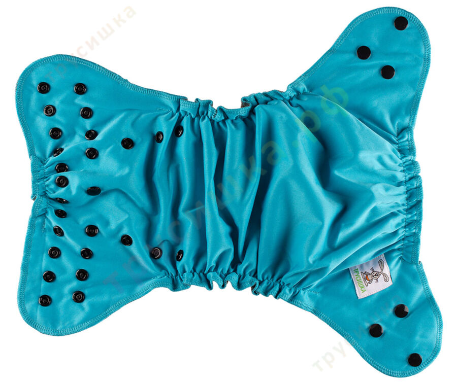 Трусишка Элит Голубой + вкладыш (5 слоев бамбук-уголь)