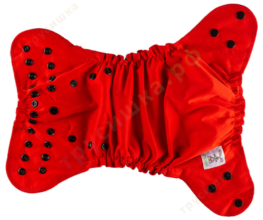 Трусишка Элит Красный + 2 вкладыша (4 слоя бамбук-уголь)