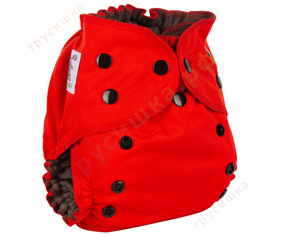 Трусишка Элит Красный + 2 вкладыша (4 слоя бамбук-уголь)