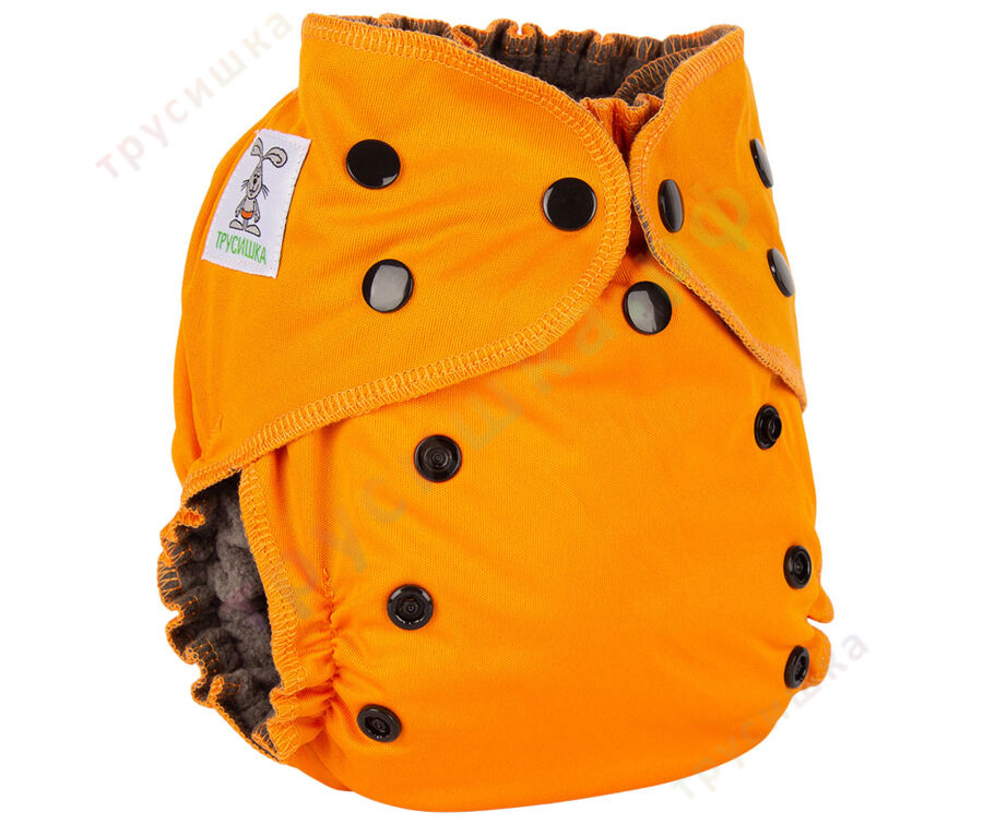 Трусишка Элит Оранжевый + вкладыш (5 слоев бамбук-уголь)