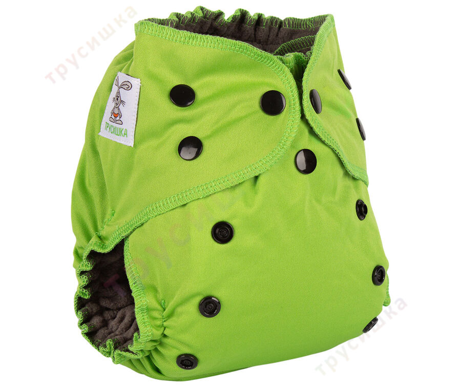 Трусишка Элит Зеленый + вкладыш (5 слоев бамбук-уголь)