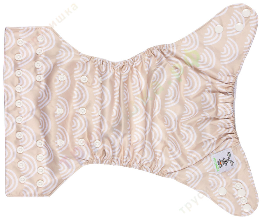 Трусишка Классика Радуга на бежевом (микрозамша)