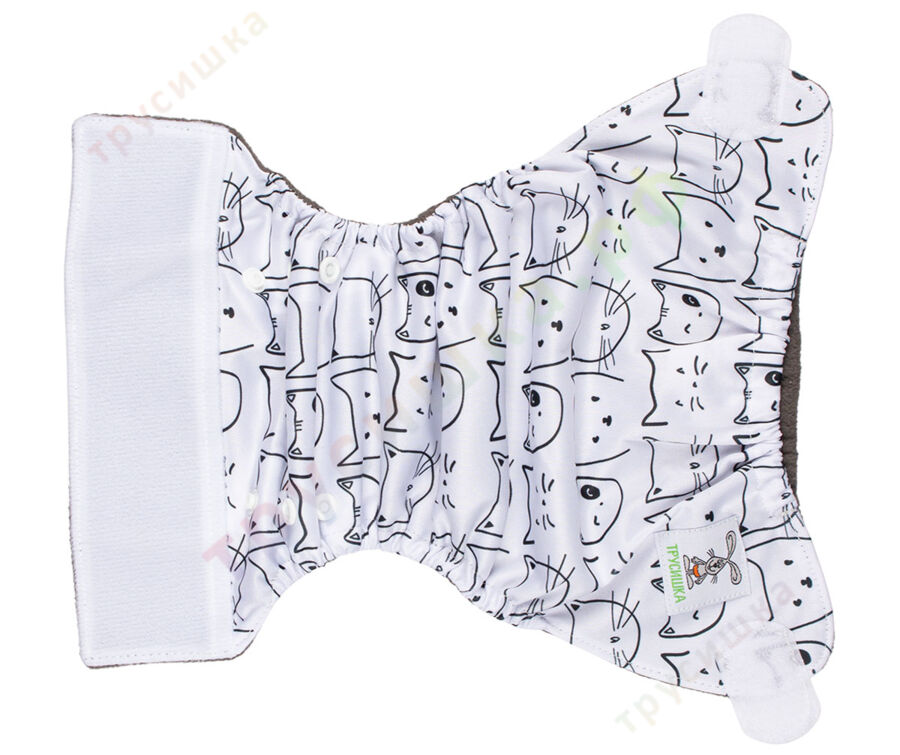 Трусишка Мини Коты на белом