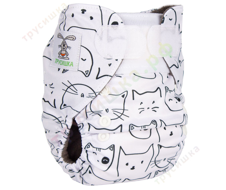 Трусишка Мини Коты на белом