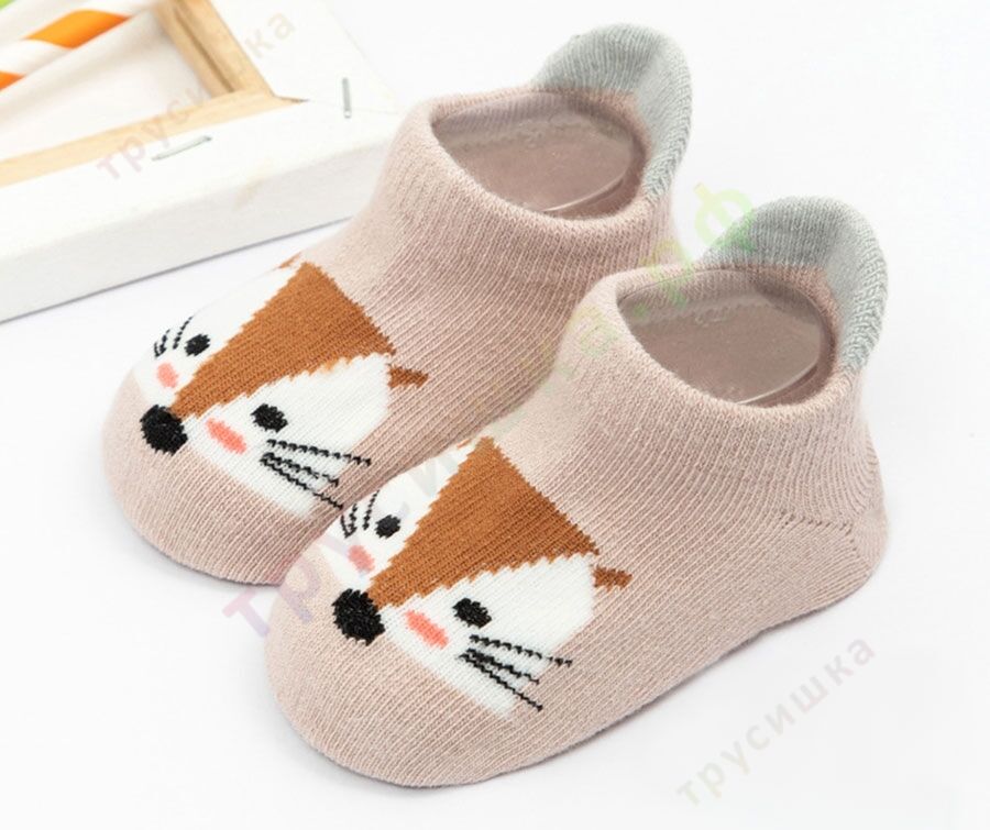 Укороченные носочки Лисичка