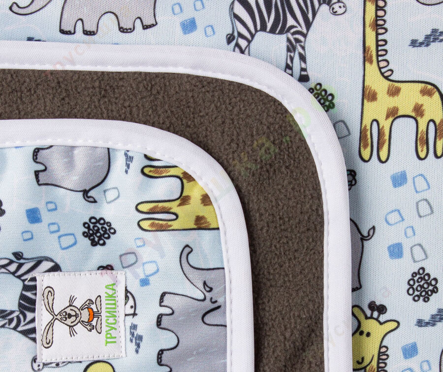 Впитывающая пеленка Голубая Африка (бамбук-уголь) 70*120