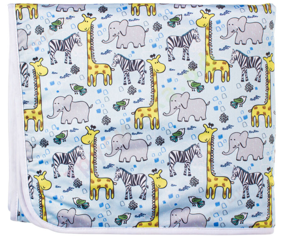 Впитывающая пеленка Голубая Африка (бамбук-уголь) 70*120