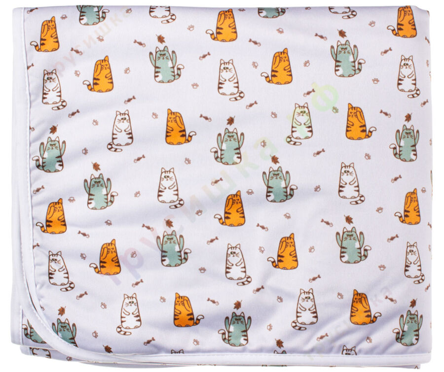 Впитывающая пеленка Коты (бамбук-уголь) 70*120