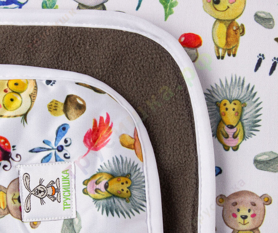 Впитывающая пеленка Лесной урожай (бамбук-уголь) 70*120