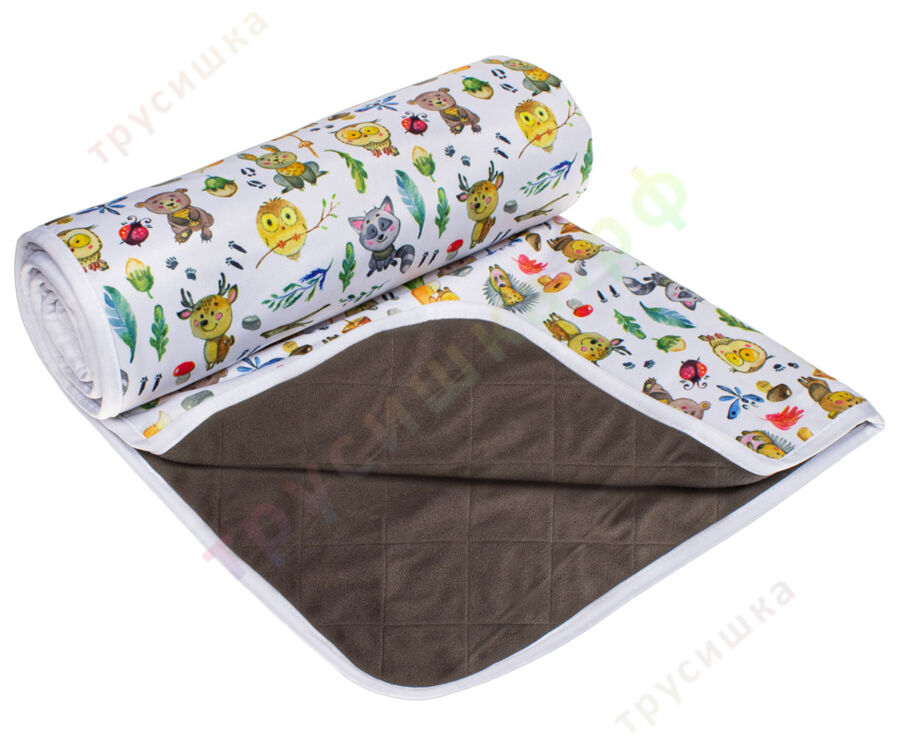 Впитывающая пеленка Лесной урожай (бамбук-уголь) 70*120