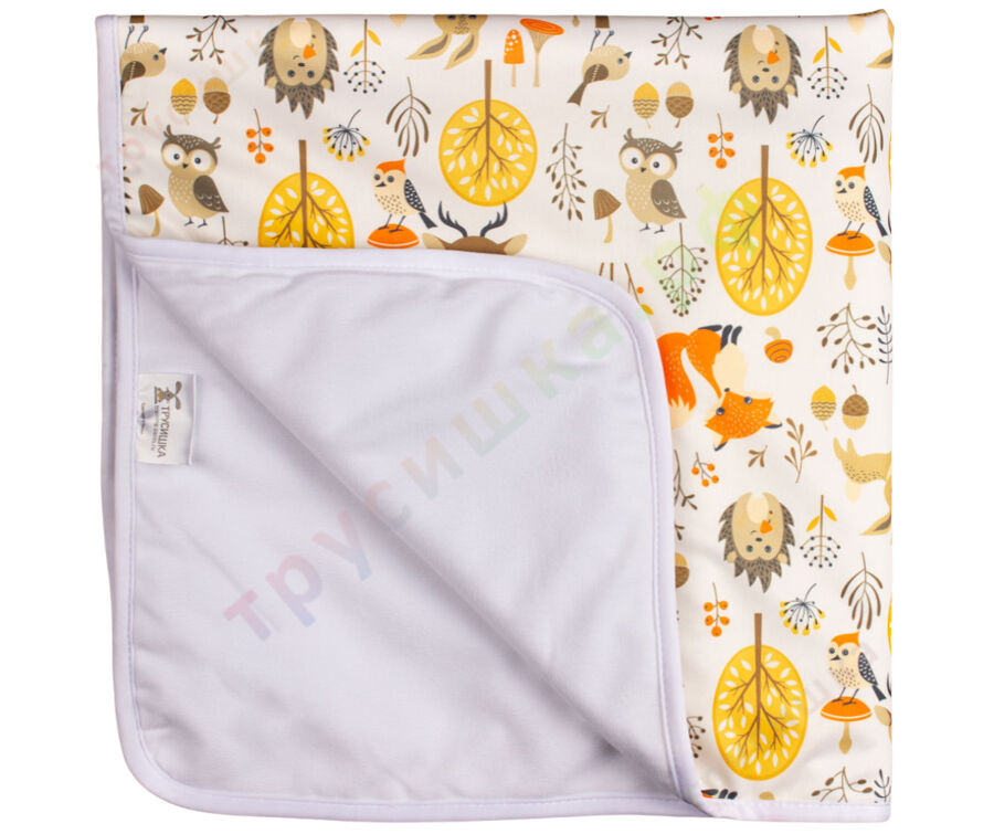 Впитывающая пеленка Лесные зверята (микрозамша) 74*74