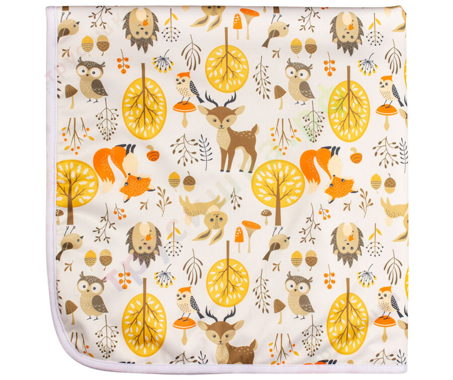 Впитывающая пеленка Лесные зверята (микрозамша) 74*74