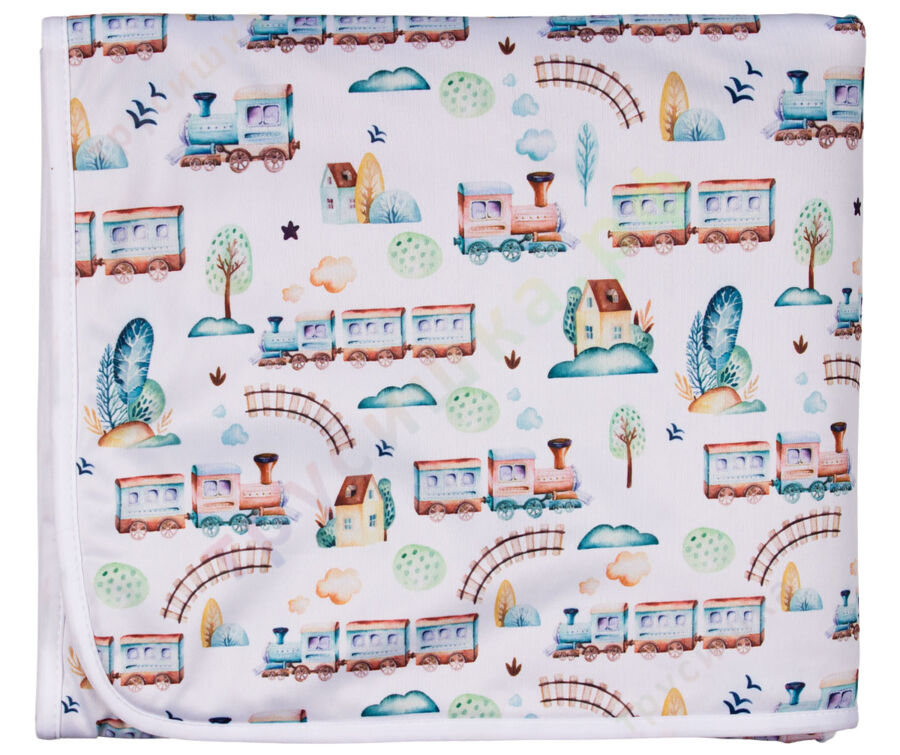 Впитывающая пеленка Паровозик (бамбук-уголь) 70*120