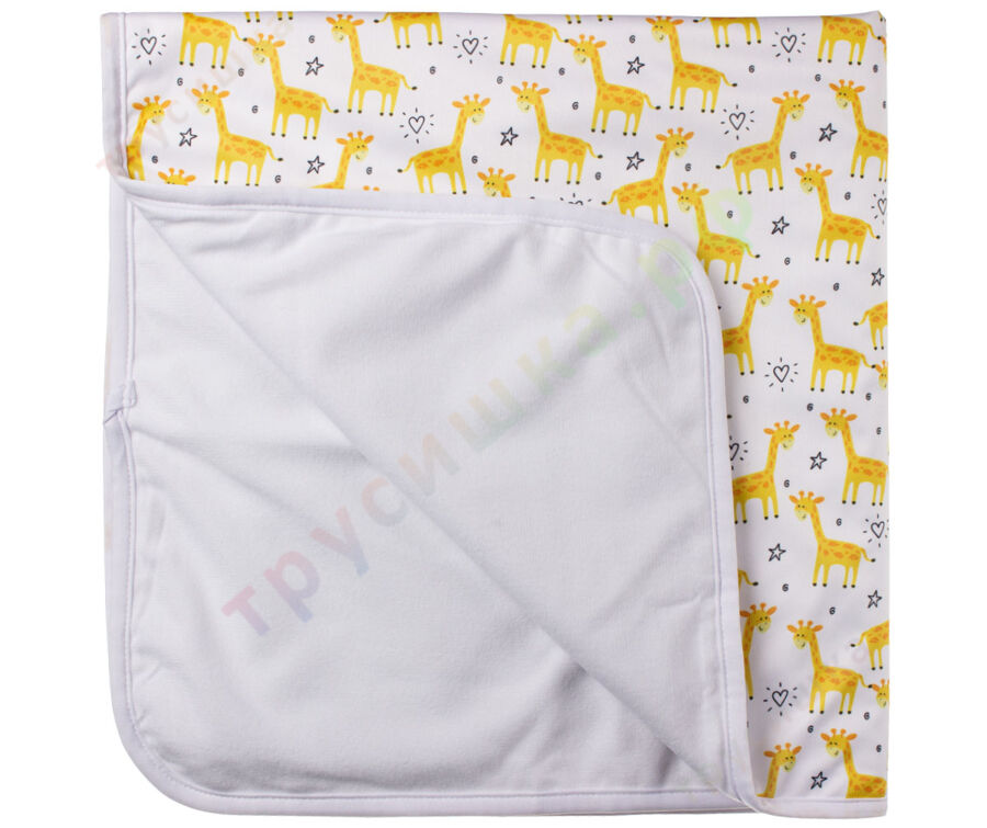 Впитывающая пеленка Желтые жирафы (микрозамша) 74*74